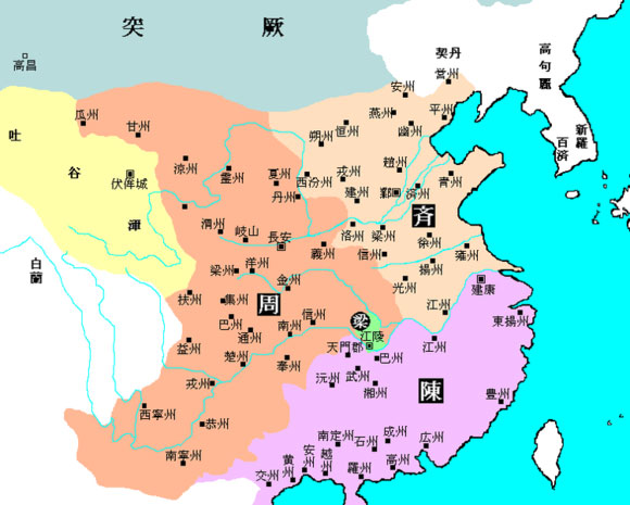 南北朝时期的北朝疆域版图范围-世界历史网