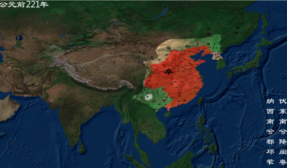 秦朝统一后地图高清图文介绍，大秦帝国初期疆域地图